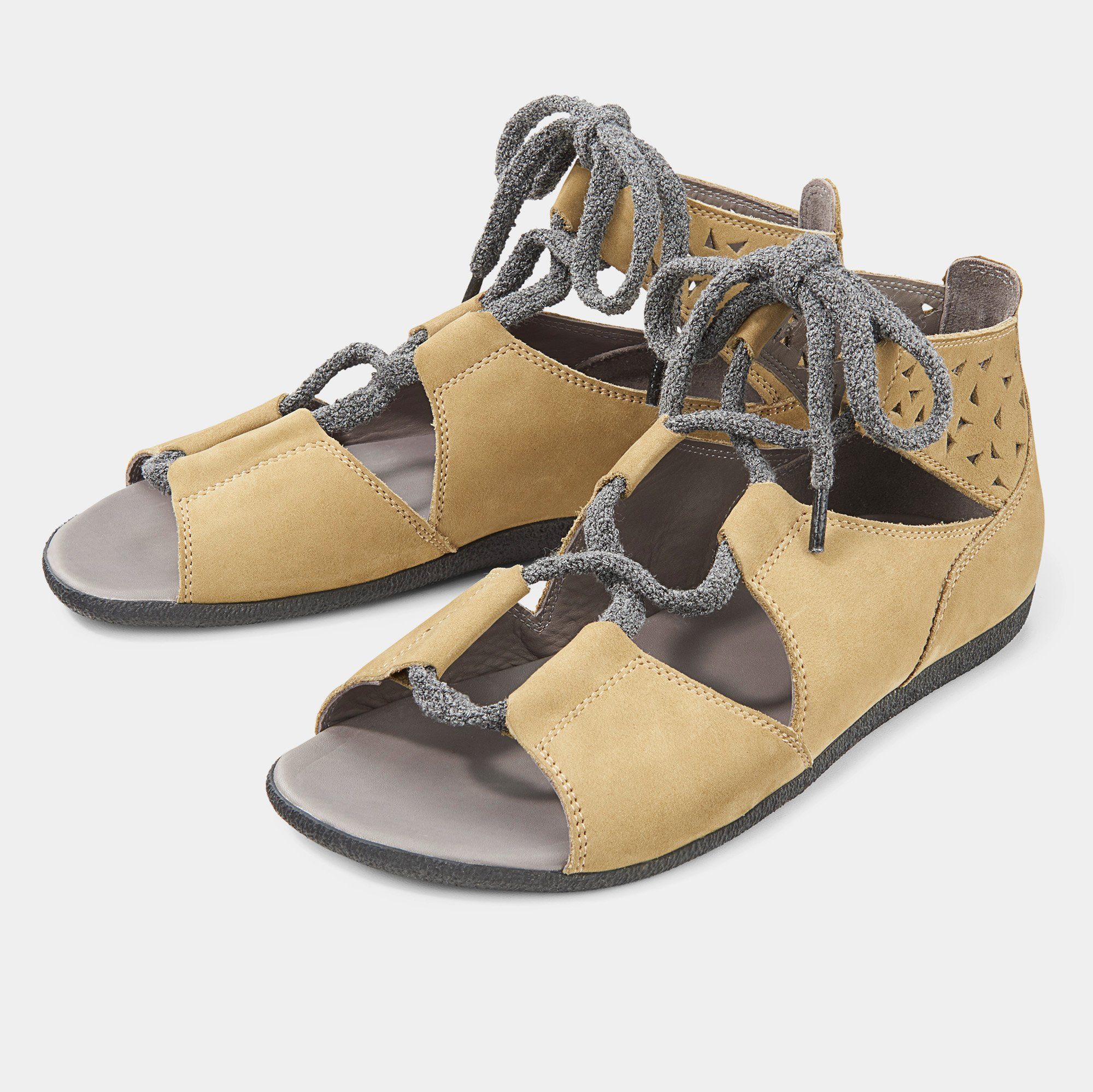 BÄR Damenschuh - Modell Jacky in der Farbe Oliv Sandale Aus echtem Leder