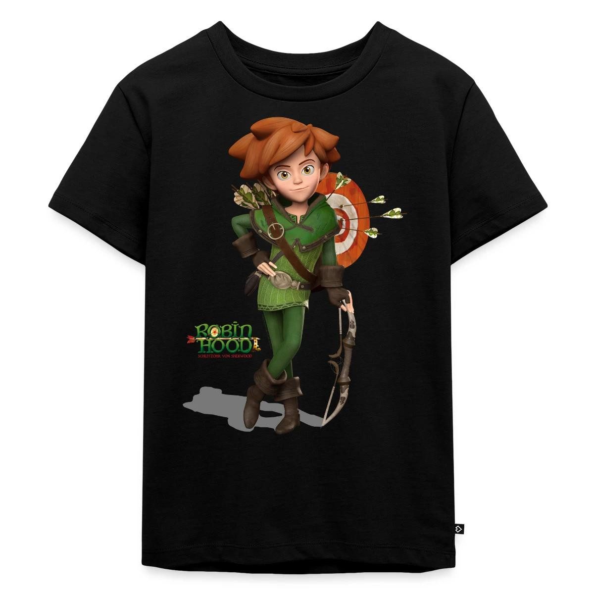 Spreadshirt T-Shirt Robin Hood Mit Pfeil Und Bogen Kinder Premium T-Shirt (1-tlg)