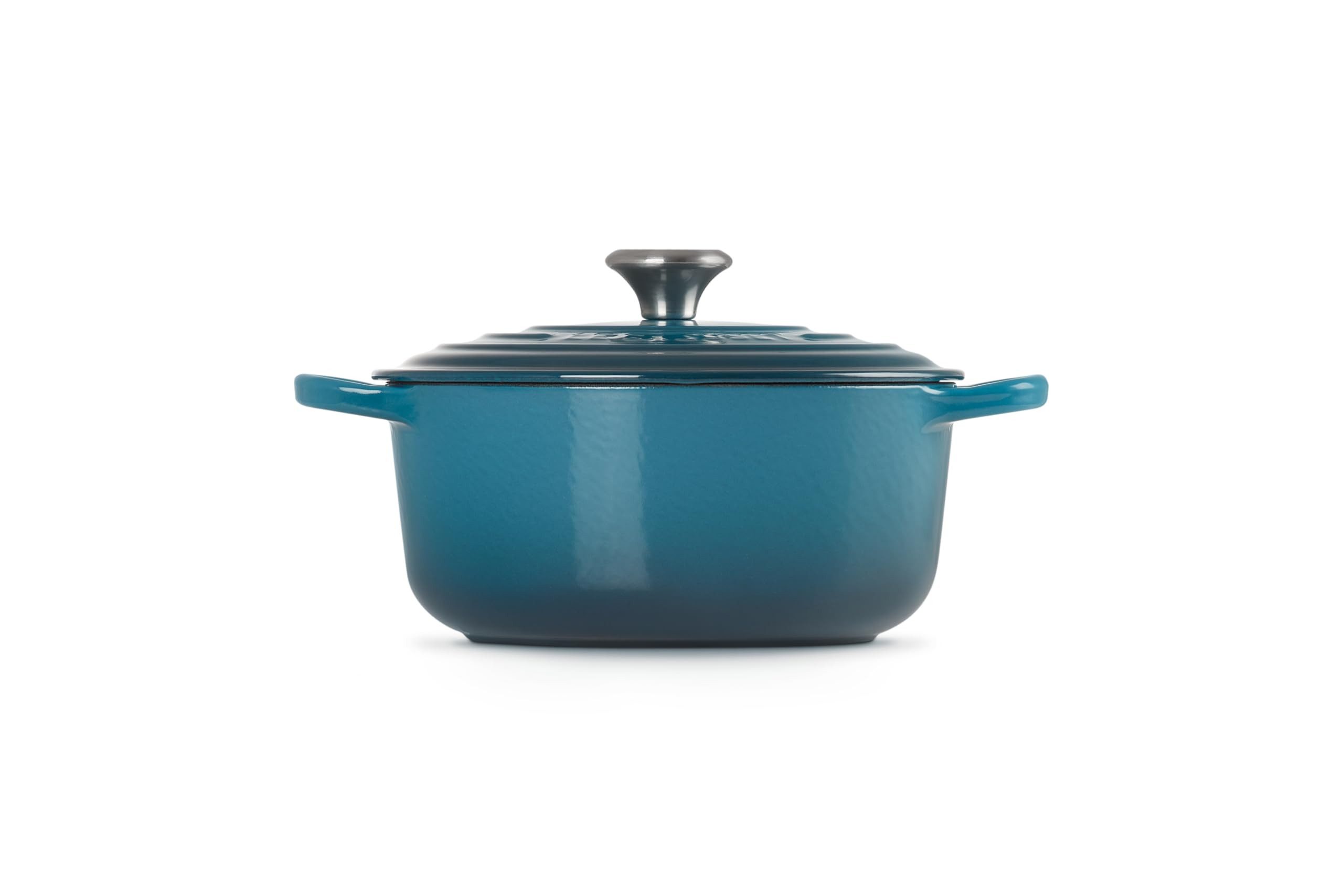 LE CREUSET Bräter Signature Gusseisen-Bräter, Gusseisen, Rund, Ø 20 cm, 2,4 l, 3,09 kg, Deep Teal, 21177206422430