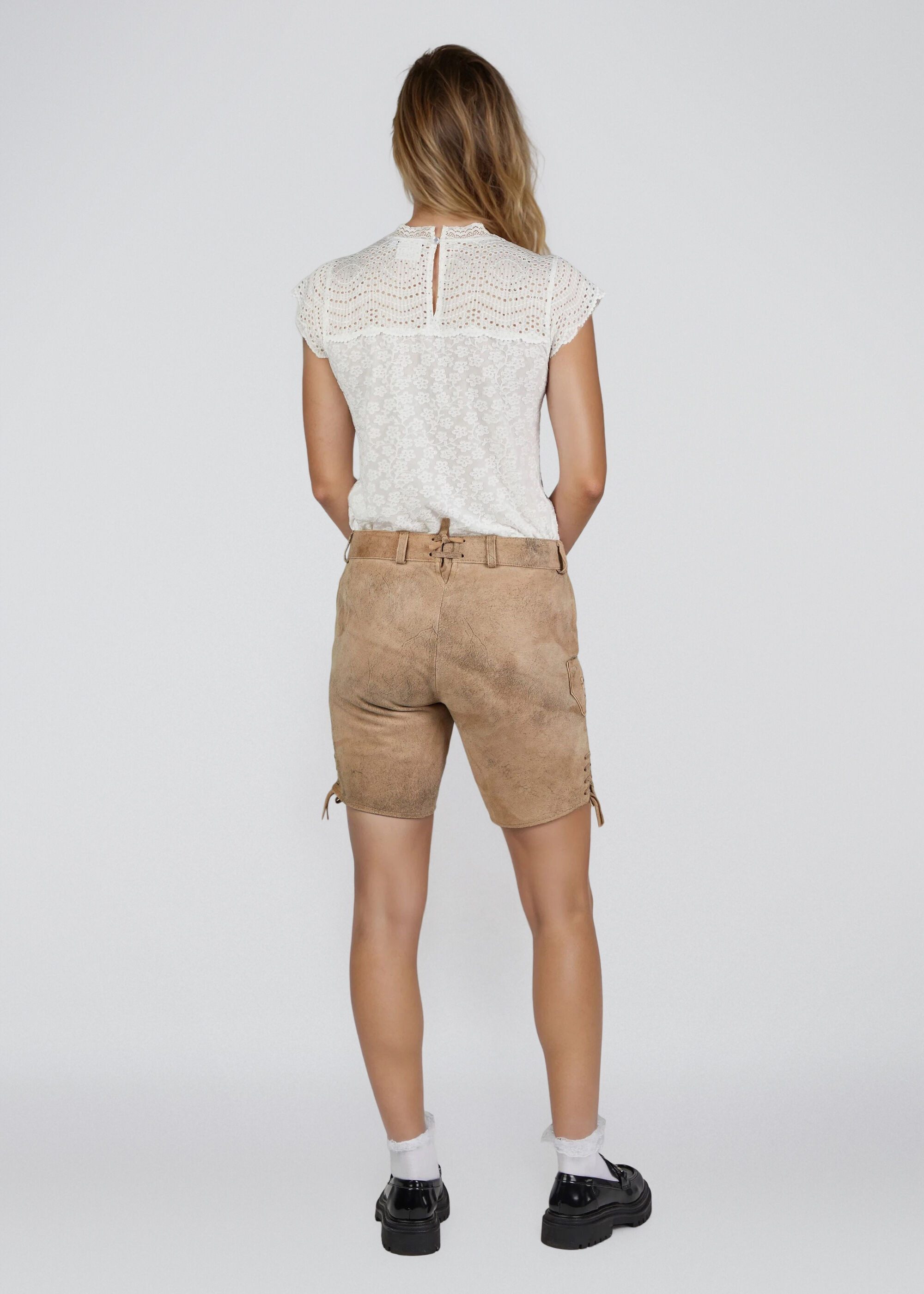 Spieth & Wensky Shorts Fay mit Bändern am Beinabschluss