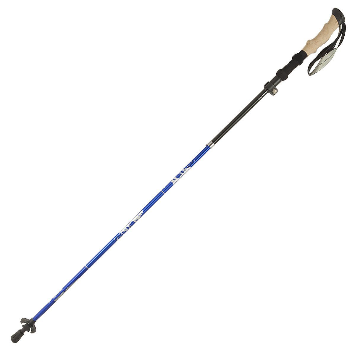 MidGard Nordic-Walking-Stöcke 101-130cm verstellbar, Antischock, Dämpfung, Wanderstöcke mit Tasche (1 St) Blau