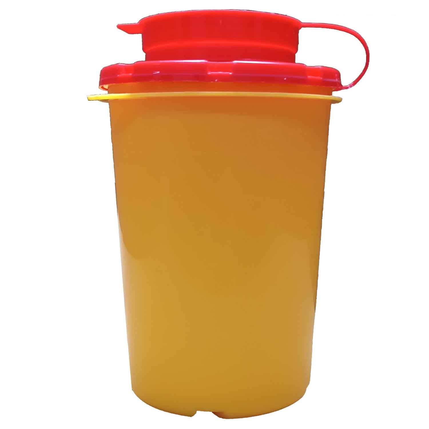 AP Medical Auffangbehälter AP Medical Kanülenabwurfbehälter PBS 0,6 L Gelb-Rot