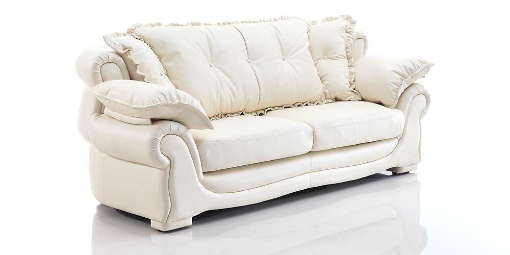 Salottini 3-Sitzer Klassisches XL 3er Sofa Nico 3-Sitzer Leder Couch Garnitur