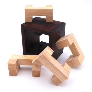 ROMBOL Denkspiele Spiel, Knobelspiel Poco Loco - tolles, interessantes Interlockingpuzzle aus Holz, Holzspiel