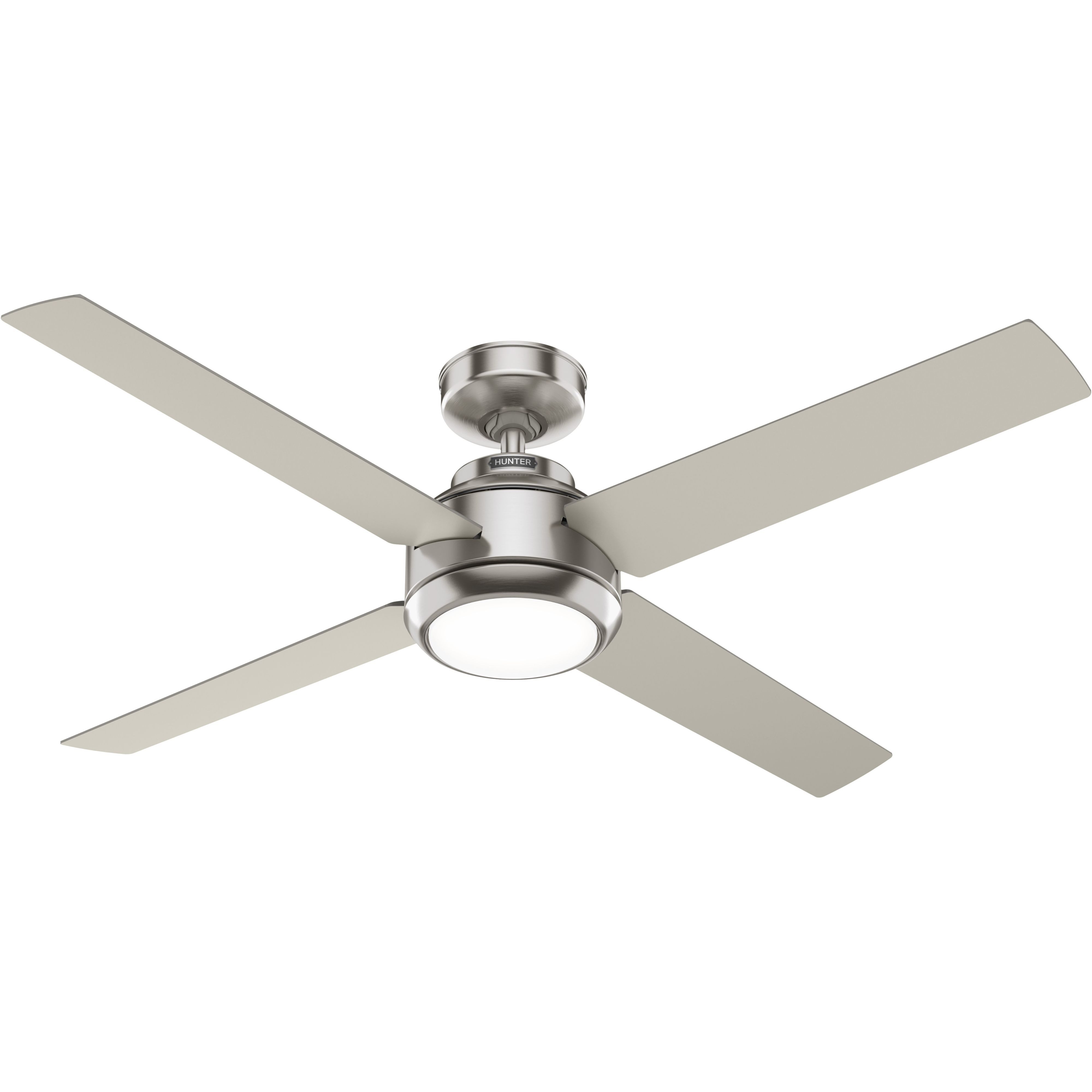 Hunter Deckenventilator DC Deckenventilator Greta Nickel mit LED & Fernbedienung, dimmbar