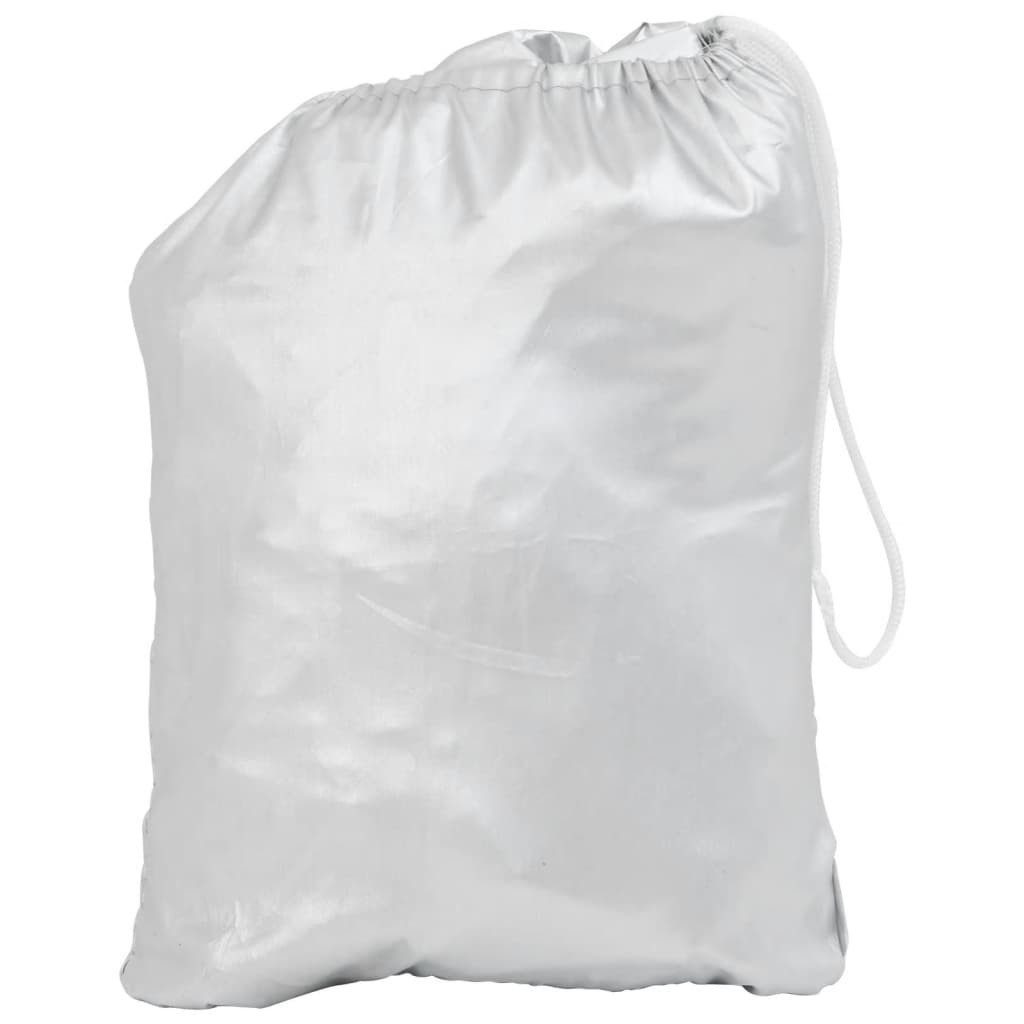 vidaXL Schutzplane, Autoabdeckung Halbgarage mit Haken Silbern L