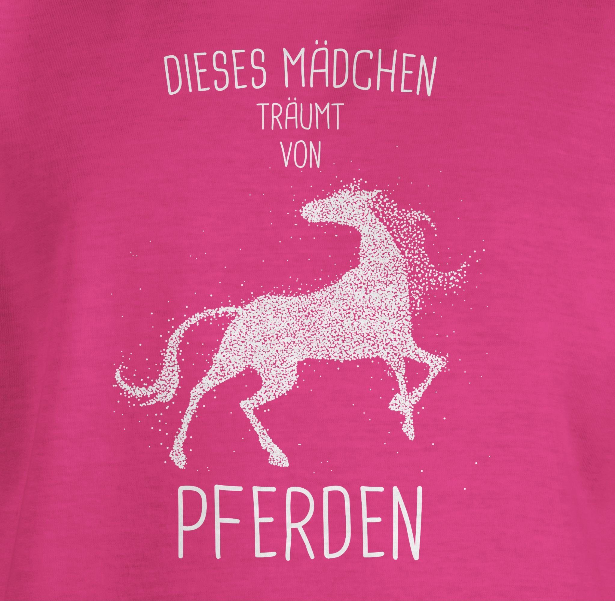 Shirtracer T-Shirt Pferden Mädchen Fuchsia Dieses 1 von Pferd träumt