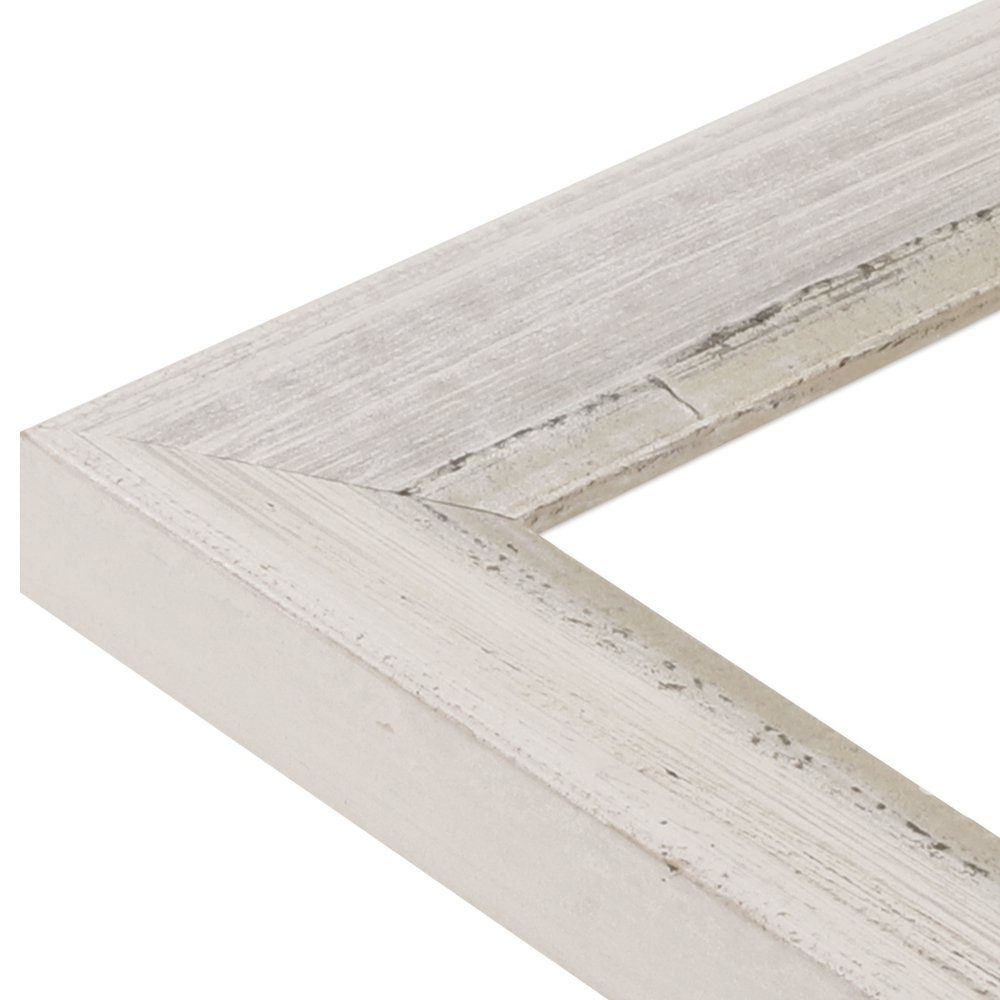 WANDStyle Bilderrahmen H640, Weiß, aus Massivholz im Shabby Chic Stil