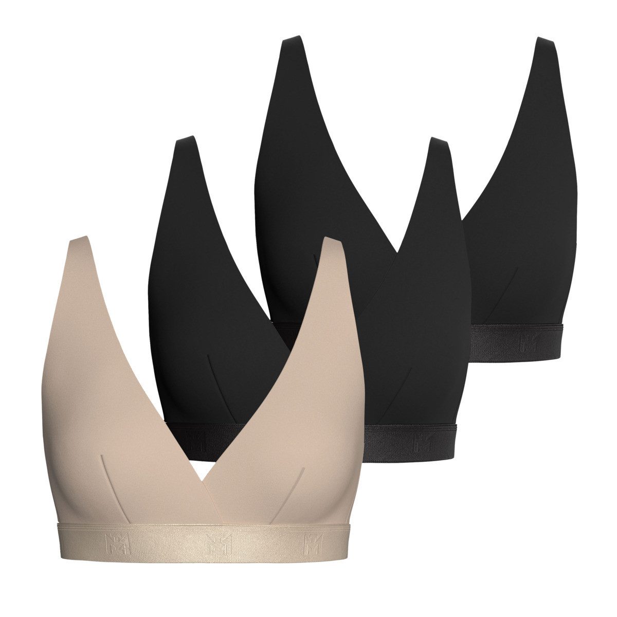 IMPETUS Soft-BH IM8816F84 Damen (3-tlg) Dessous, Unterwäsche, Büstenhalter, ohne Bügel, Schalen BH