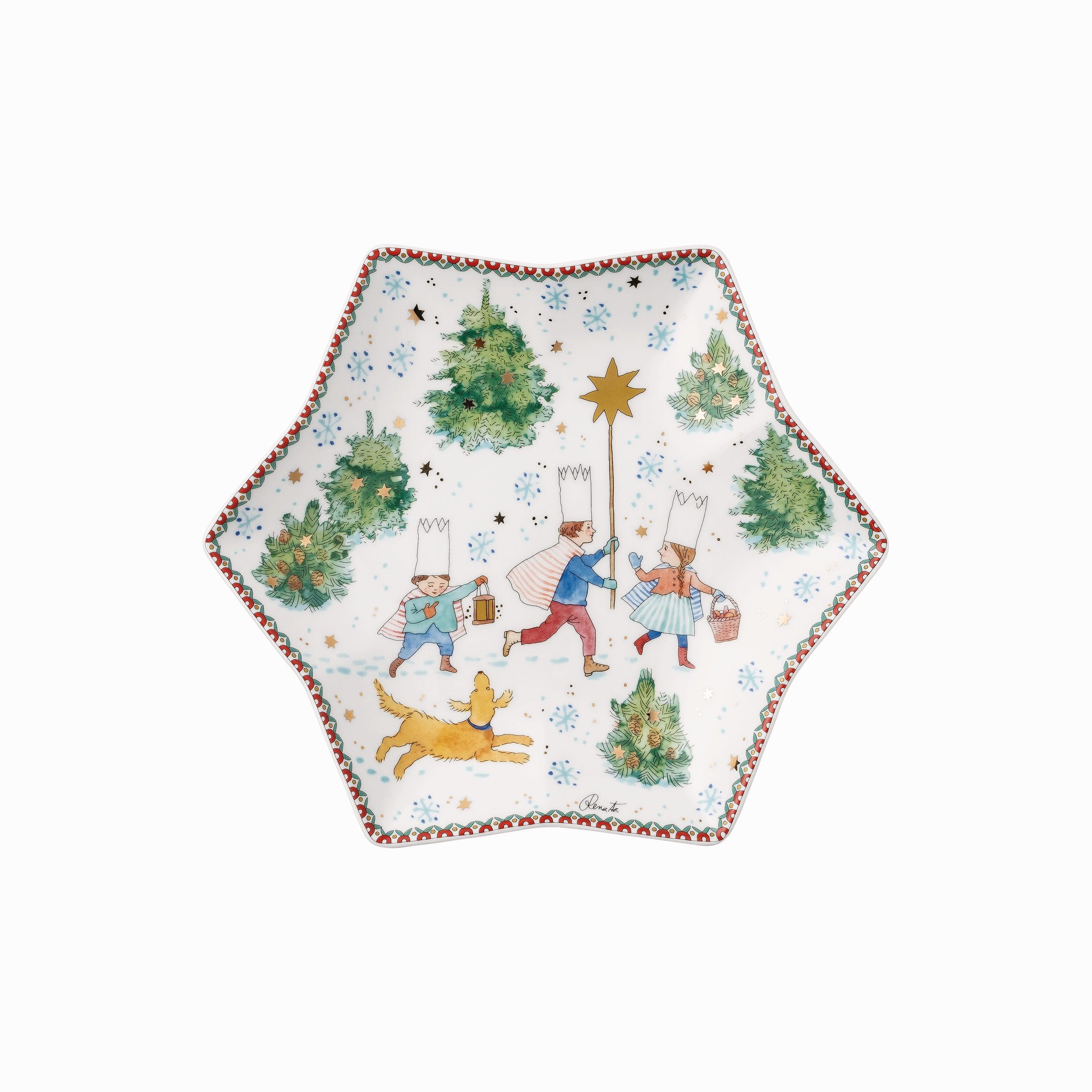 Hutschenreuther Christbaumschmuck Weihnachtsspiele, Sternschale 24 cm, Huts günstig online kaufen