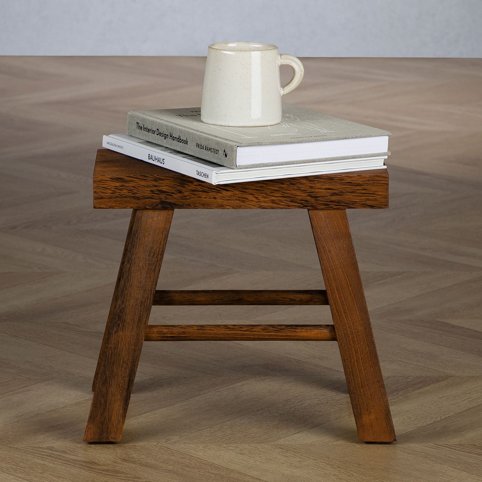 CARO-Möbel Sitzhocker ROSAL, Holzhocker aus Paulownia Holz, Tritthocker Pfl günstig online kaufen