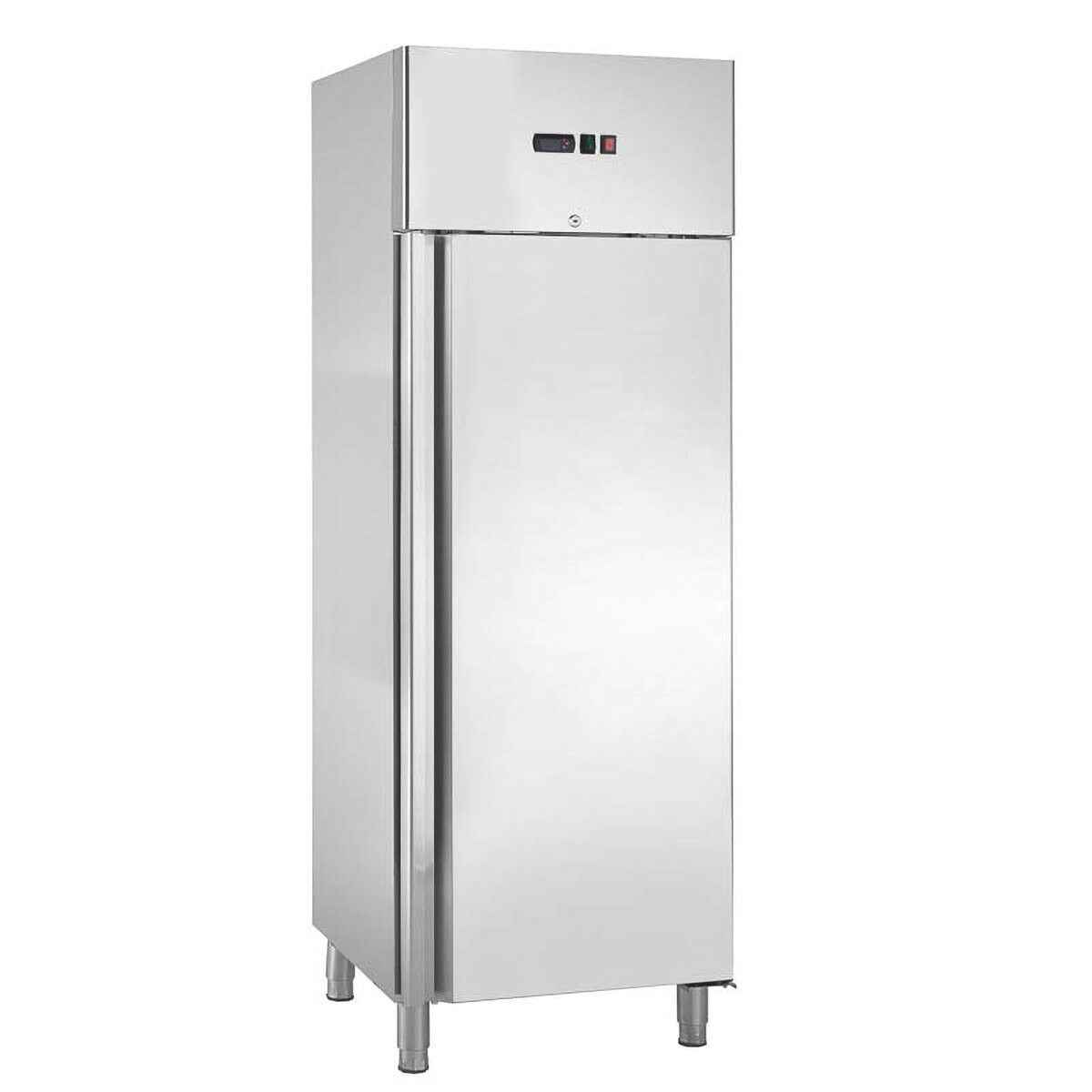 GastroHero Gefrierschrank Tiefkühlschrank - 429 L - Edelstahl - GN 1/1 - Profi Gewerbe Tiefkühl SNACKH400BTV, 201 cm hoch, 68 cm breit, LED-Beleuchtung, digitales Thermostat, wechselbarer Türanschlag