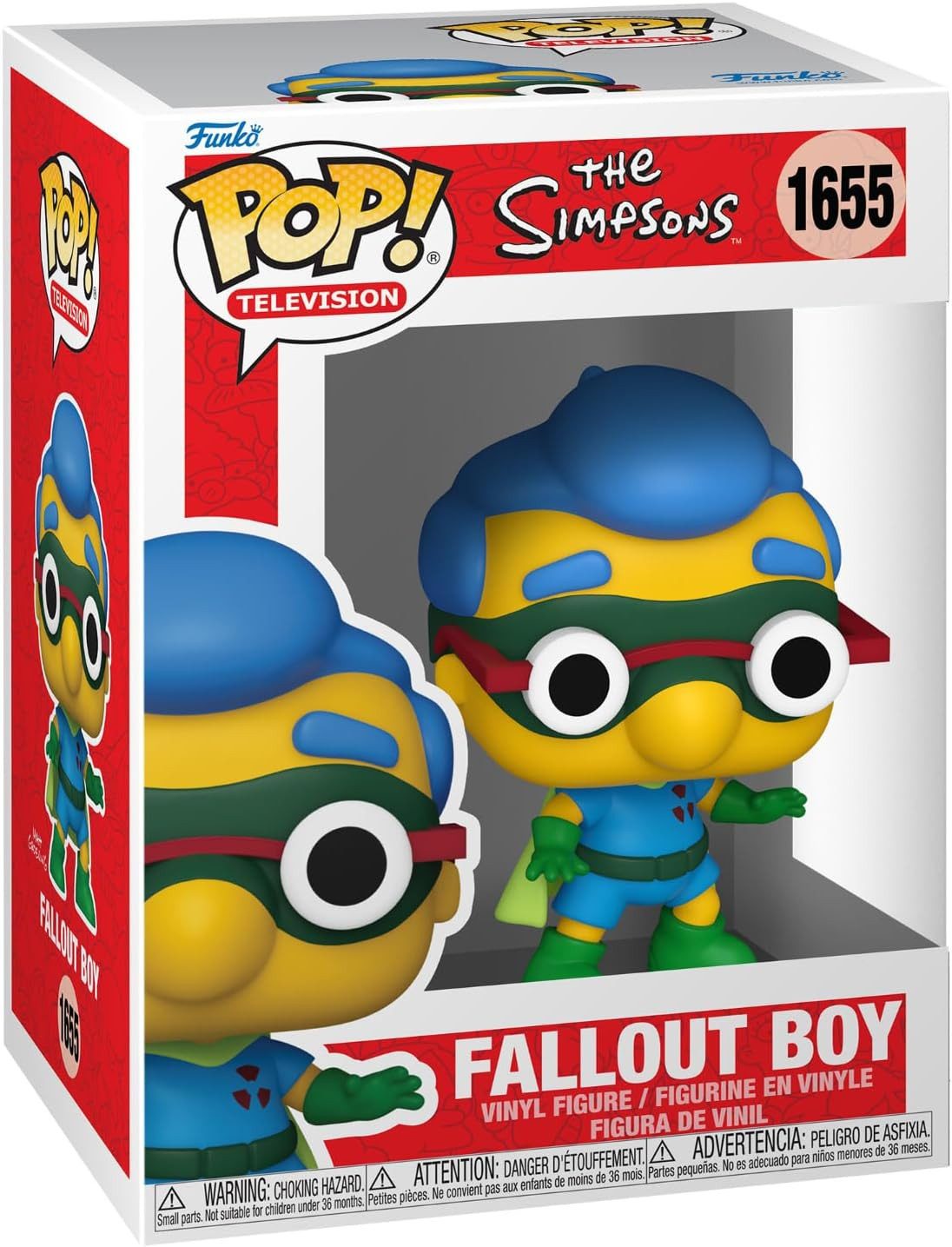 Funko Actionfigur Simpsons Pop! Animation Vinyl Figur Milhouse 9 cm, (1-tlg), niedliche Figur aus Vinyl