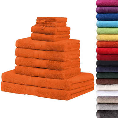 NatureMark Handtuch Set Handtuch-Set 10tlg. 500gsm, 100% Baumwolle, (10-tlg), 4X Handtücher, 2X Duschtücher, 2X Gästetücher, 2X Waschhandschuhe