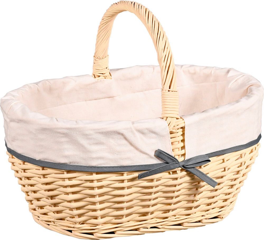 KESPER® Einkaufskorb mit Textilfutter, mit Griff