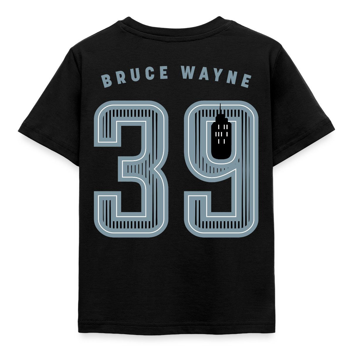 Spreadshirt T-Shirt Batman Bruce Wayne Gotham City F.C. Fußball-Trikot Kinder T-Shirt (1-tlg)