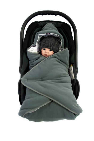 Babydecke »Einschlagdecke Babyschalenfußsack Kinderwagenfußsack Winter XL«, HOBEA-Germany, passend für Babyschalen mit 3- und 5-Punkt-Gurtsystem