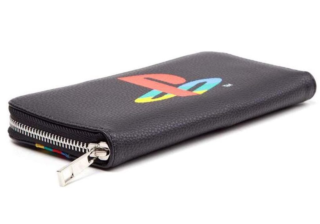 Playstation Geldbörse Playstation Geldbörse Trifold Geldbörse Portmonee PS4 PS5 Schwarz 24cm