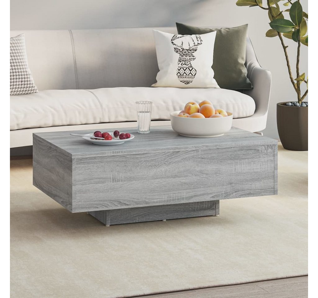 furnicato Couchtisch Holzwerkstoff Grau Sonoma 85 x 55 x 31 cm (1-St), Stabiler Wohnzimmertisch mit feuchtigkeitsbeständiger Oberfläche