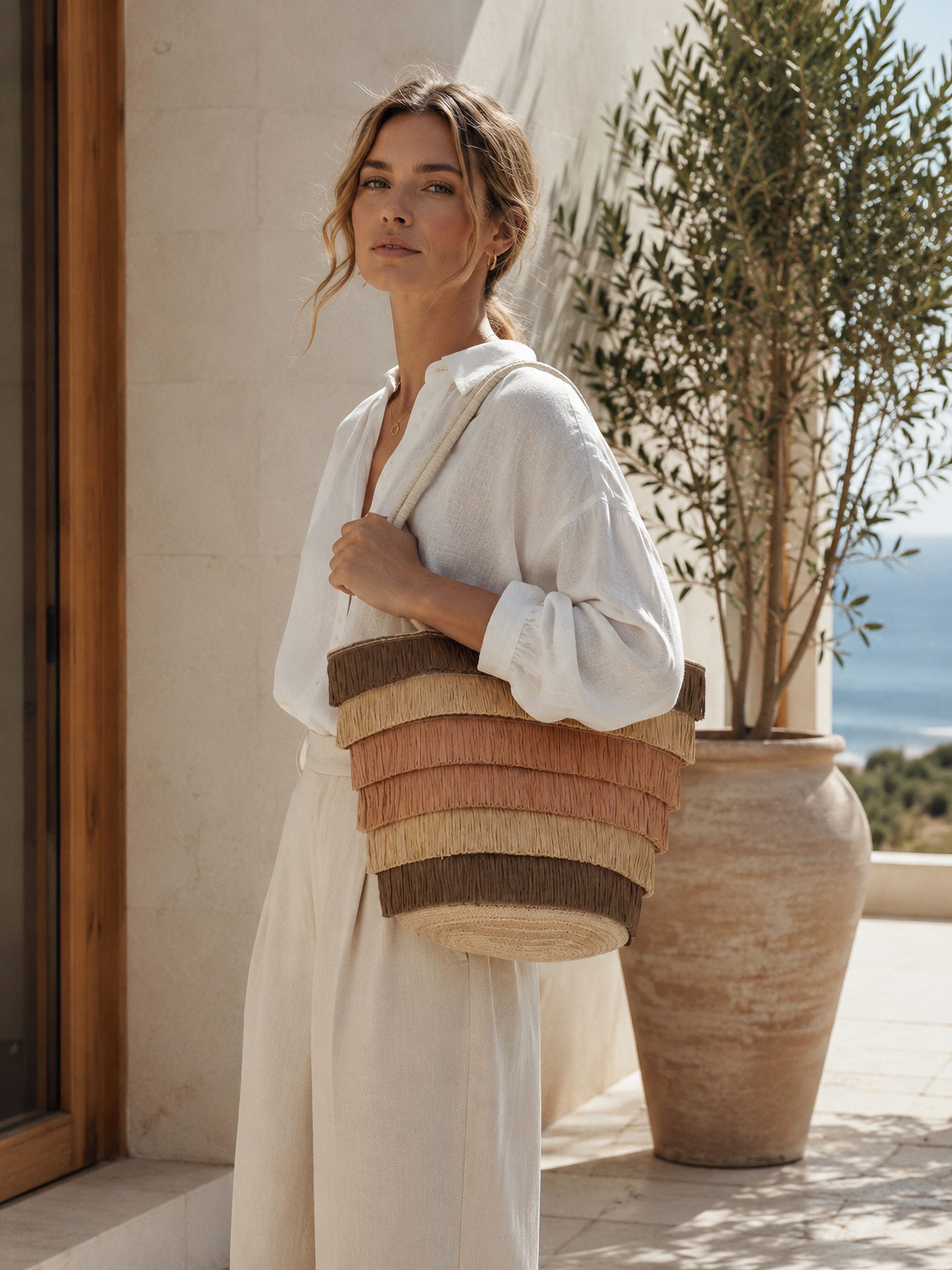 COLLEZIONE ALESSANDRO Schultertasche Teneriffa, aus Stroh – Bild 5 von 5