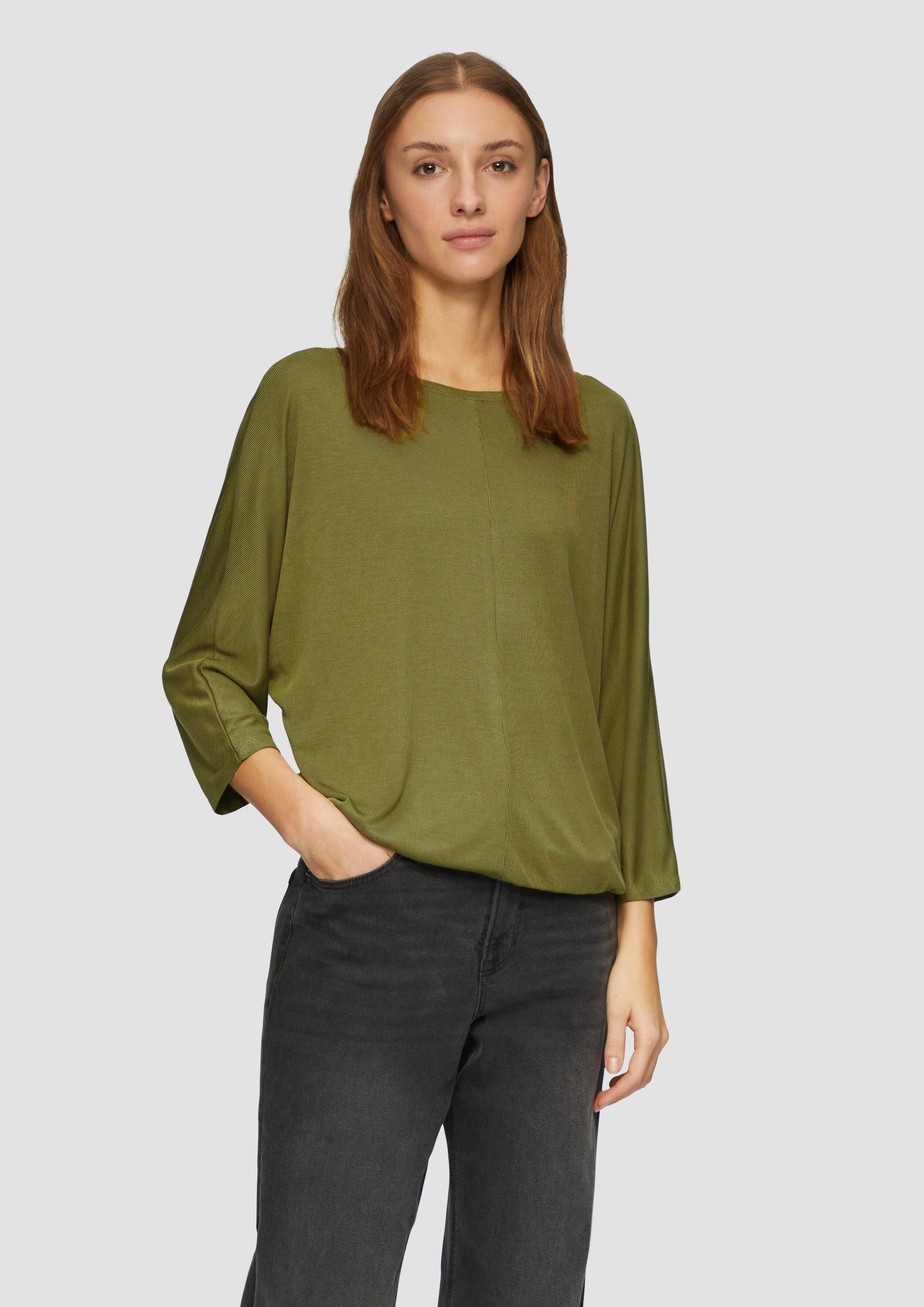 s.Oliver 3/4-Arm-Shirt T-Shirt O-Shape-Shirt mit Fledermausarm günstig online kaufen