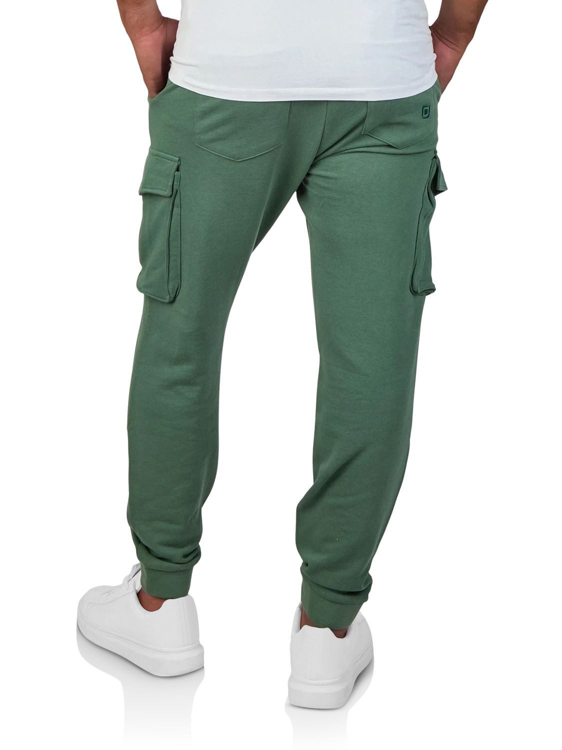 riverso Sweathose Herren Trainigshose RIVLoris Regular Fit Jogginghose mit Cargotaschen