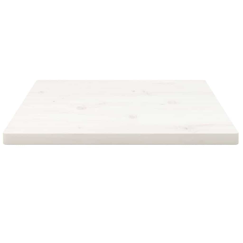 furnicato Tischplatte aus massivem Kiefernholz Weiß 40 x 40 x 2,5 cm (1 St)