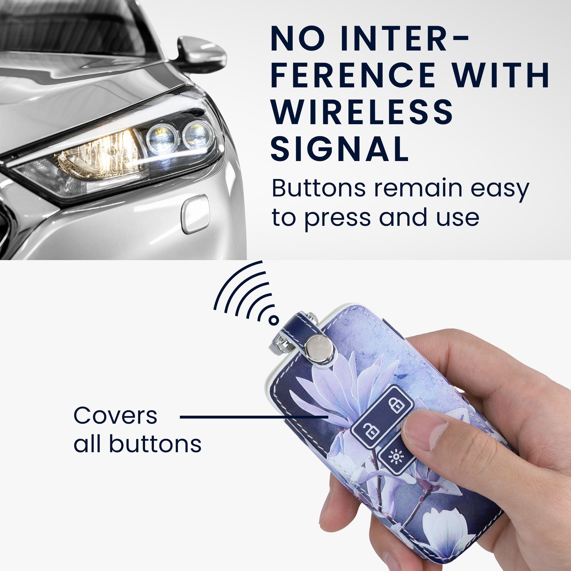 kwmobile Schlüsseltasche Renault Autoschlüssel Hülle (1-tlg), Kunstleder Schutzhülle Schlüsselhülle Cover