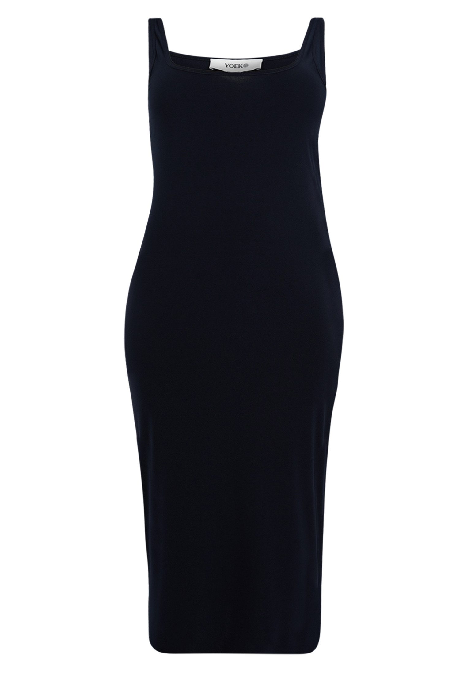 YOEK A-Linien-Kleid Damen Kleid Flare Fit Bio-Baumwolle
