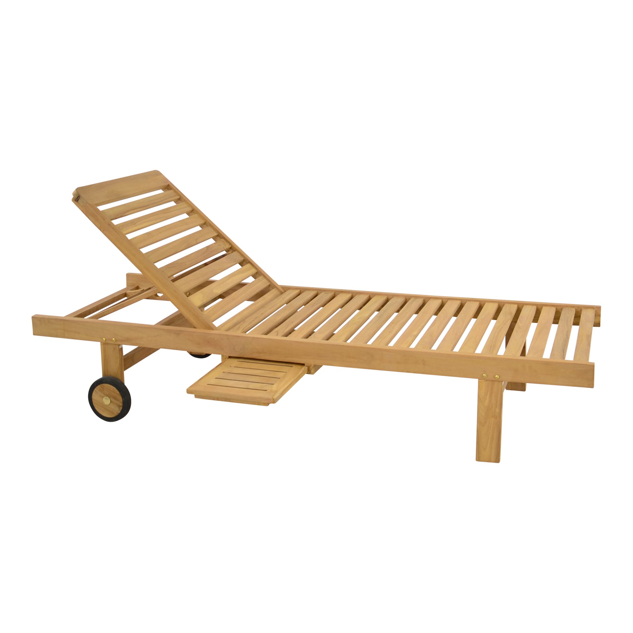 Lesli Living Gartenliege Gartenliege Sonnenliege Liege Teak Holz mit Tisch 200cm