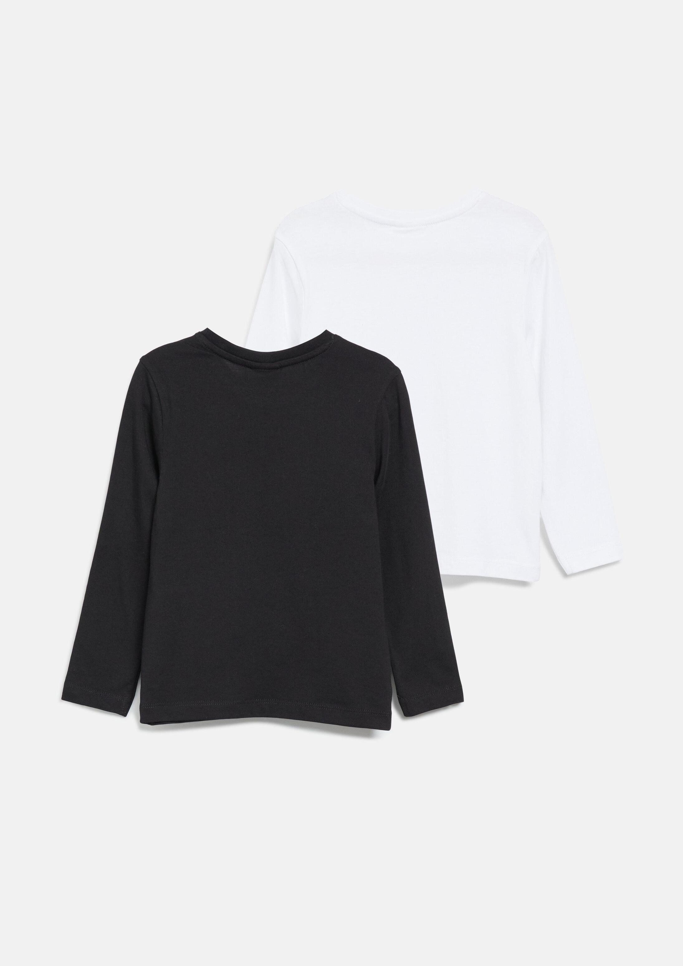 s.Oliver Langarmshirt T-Shirt 2er-Pack unisex Longsleeves aus Baumwolle – Bild 2 von 5