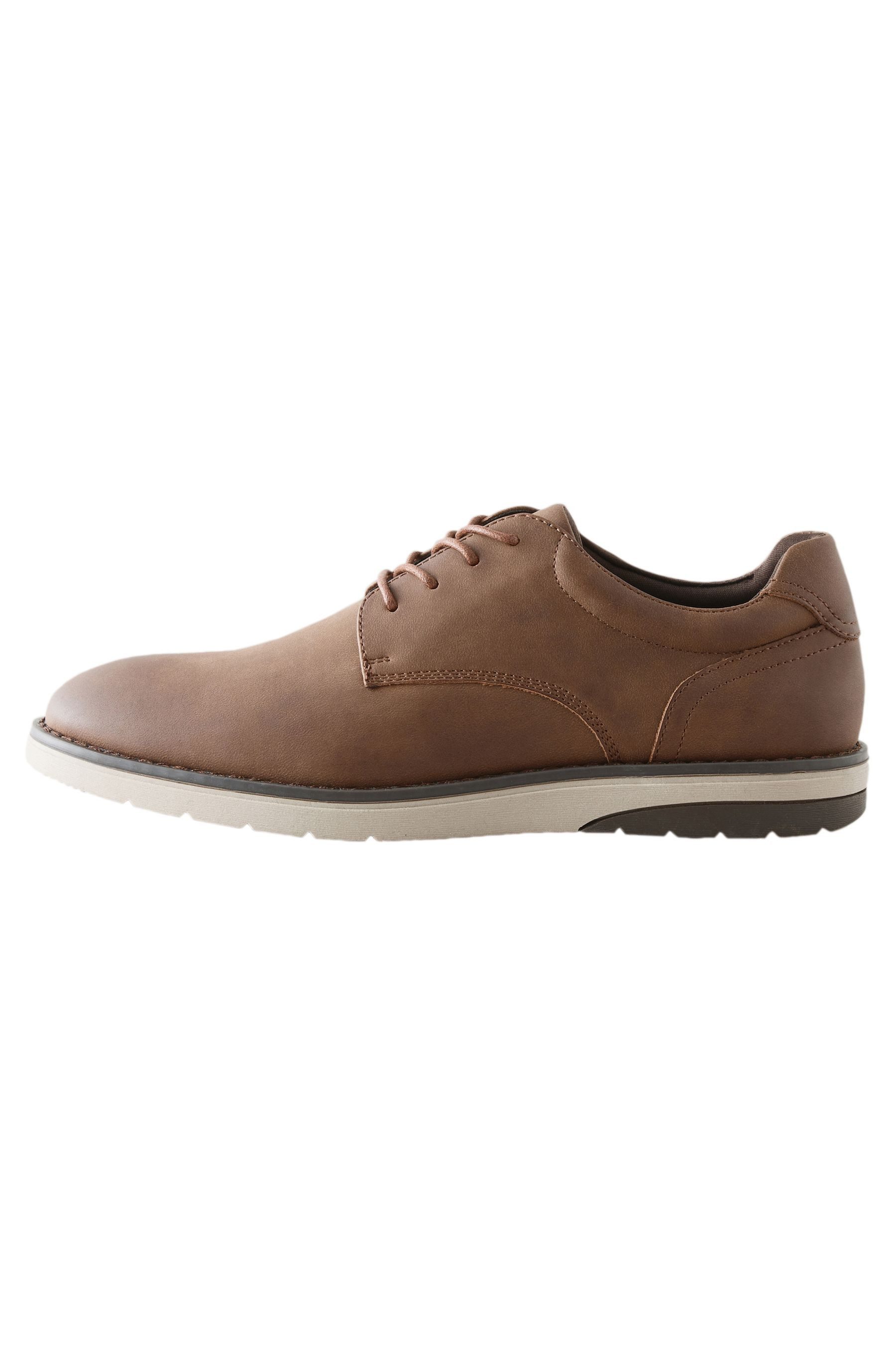 Next Derby-Schuhe aus Leder mit leichtem Keilabsatz Keilpumps