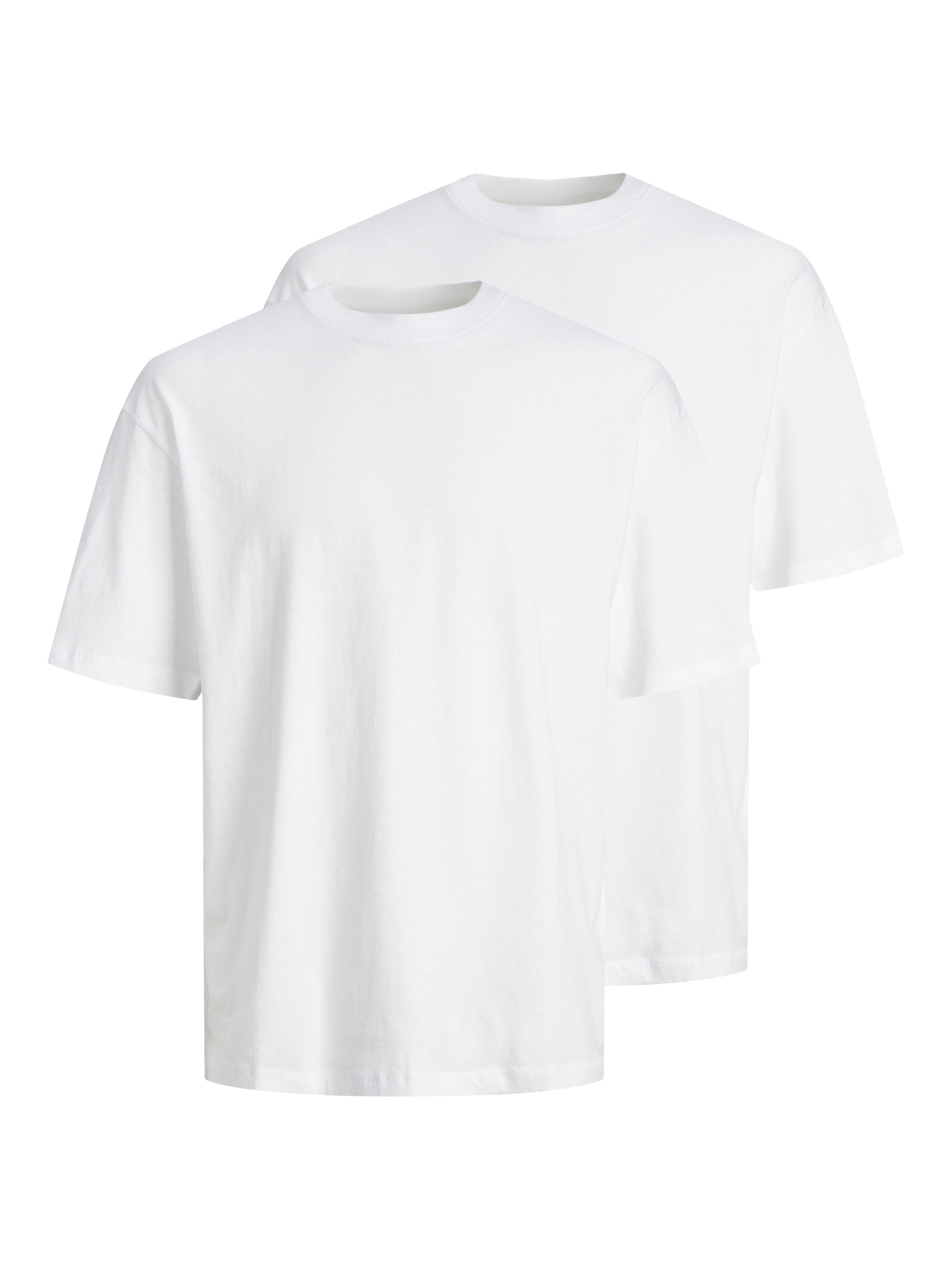 Jack & Jones Rundhalsshirt JJEBRADLEY TEE SS O-NECK 2PK MP NOOS (Packung, 2-tlg) Baumwolle, relaxed fit