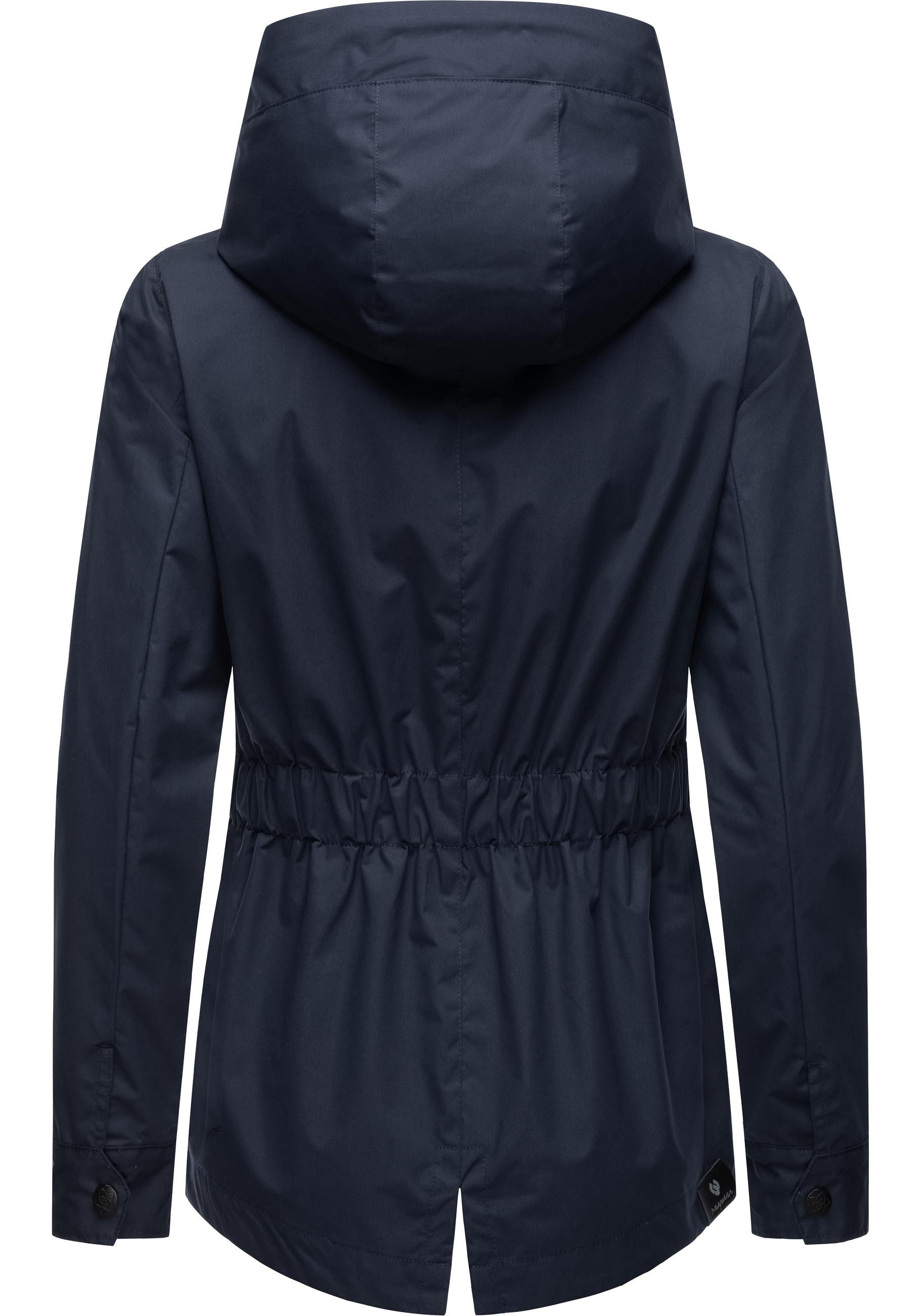 Ragwear Outdoorjacke Monade Übergang stylische Übergangsjacke mit großer Kapuze