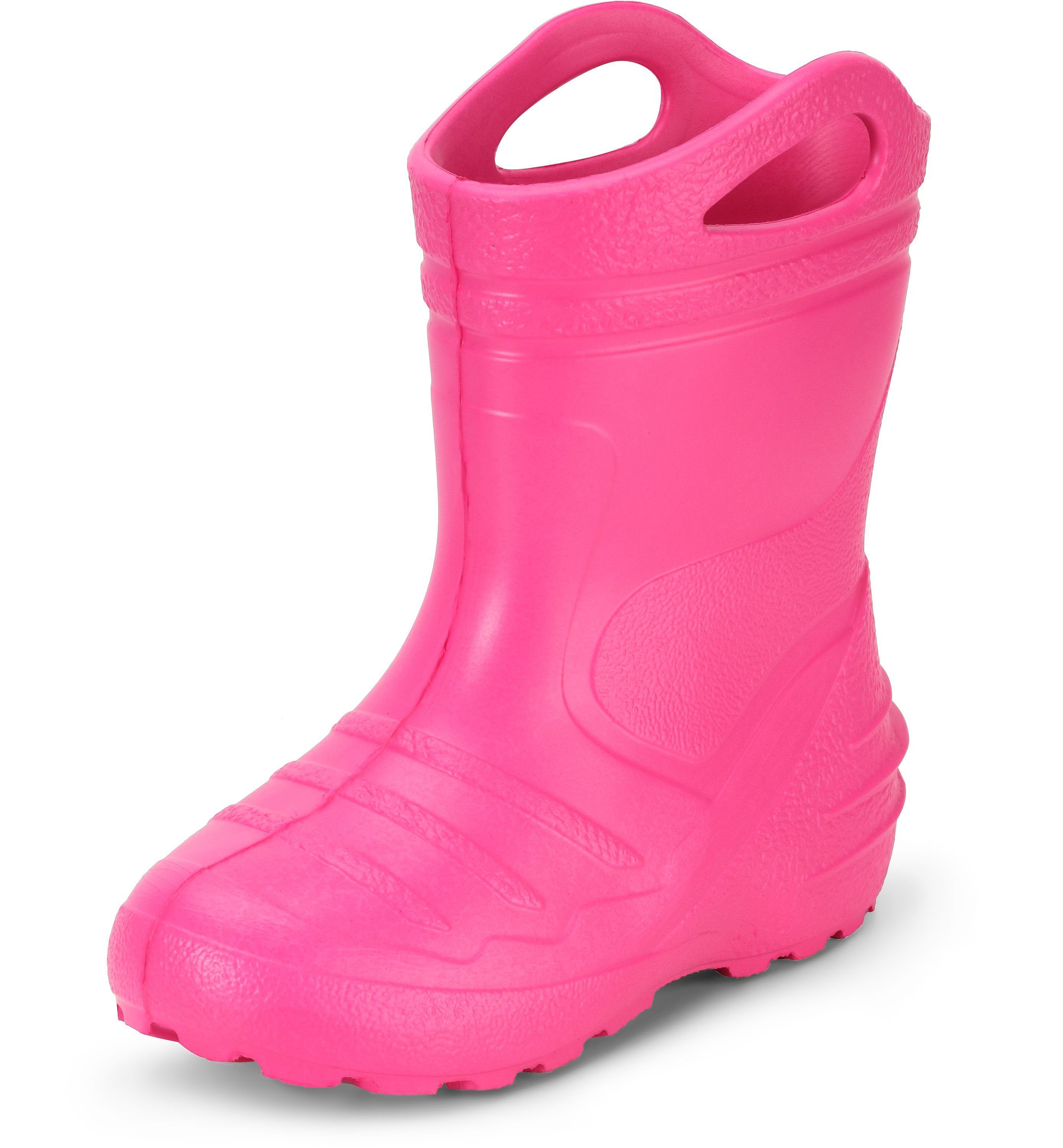 federleichte Regenschuhe Kinder mit Griffen KL051 Gummistiefel