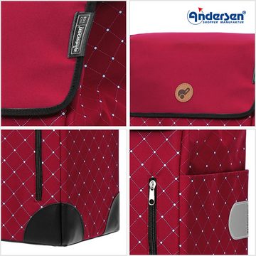 Andersen Einkaufstrolley Andersen Alu Star Shopper mit Tasche Sofia in Rot oder Anthrazit