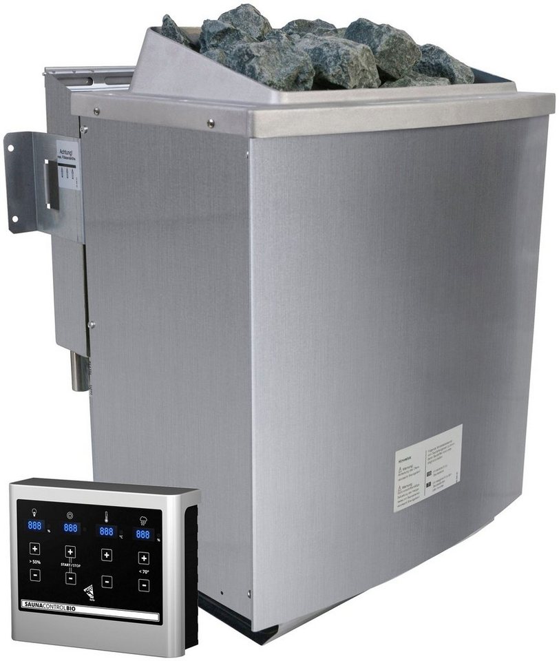 Thumbnail - Karibu Sauna Norin, BxTxH: 165 x 165 x 202 cm, 68 mm, (Set) 9 KW-Bio-Ofen mit externer Steuerung