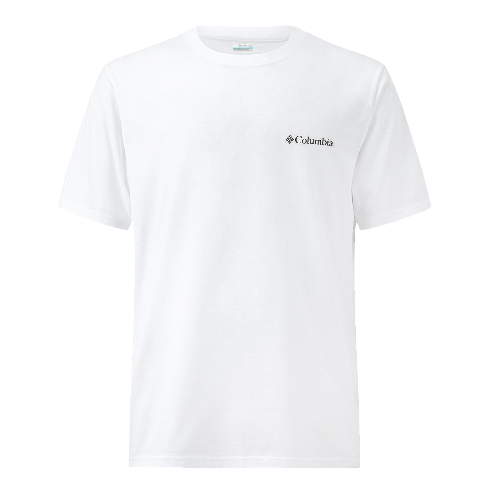 Columbia Kurzarmshirt Basic T-Shirt white 112 Rundhalsausschnitt Logo™ mit