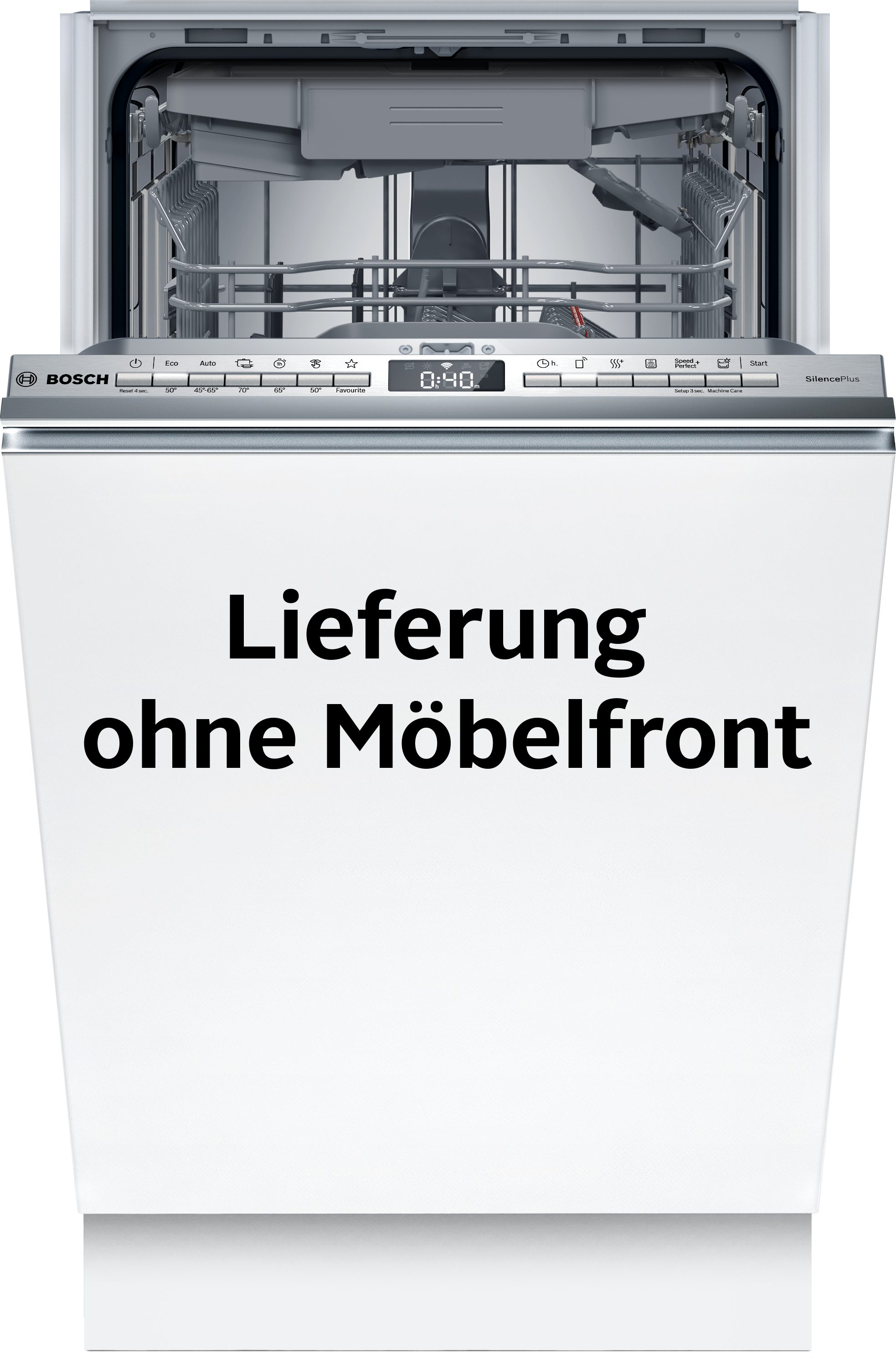 BOSCH vollintegrierbarer Geschirrspüler Serie 4 SPV4HMX13E, 10 Maßgedecke, Flexibles Beladen und Extra Dry für gründliches Trocknen