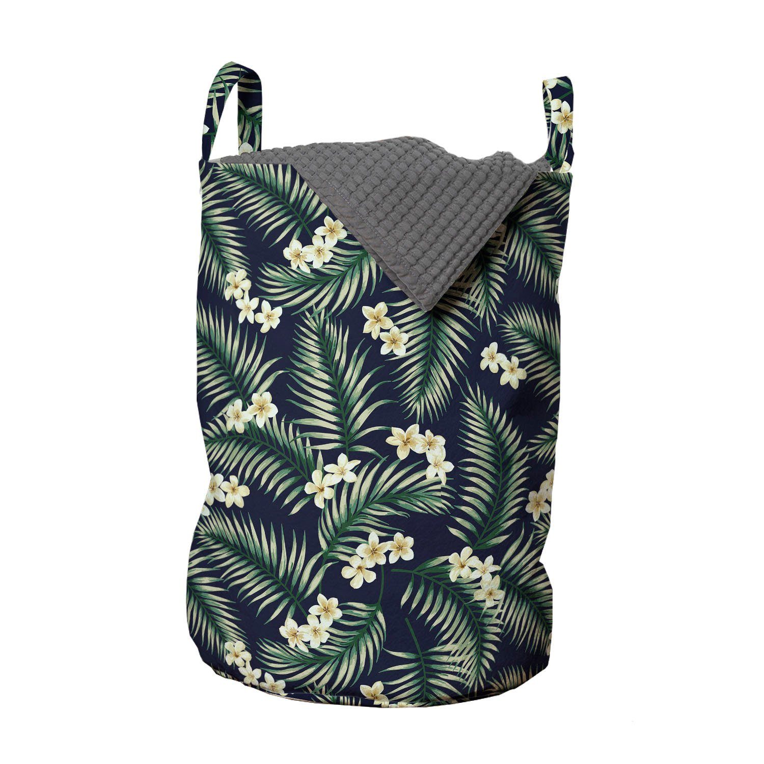 Abakuhaus Wäschesäckchen Wäschekorb mit Griffen für Leaves Jungle Blätter Kordelzugverschluss Blossom Waschsalons, drucken