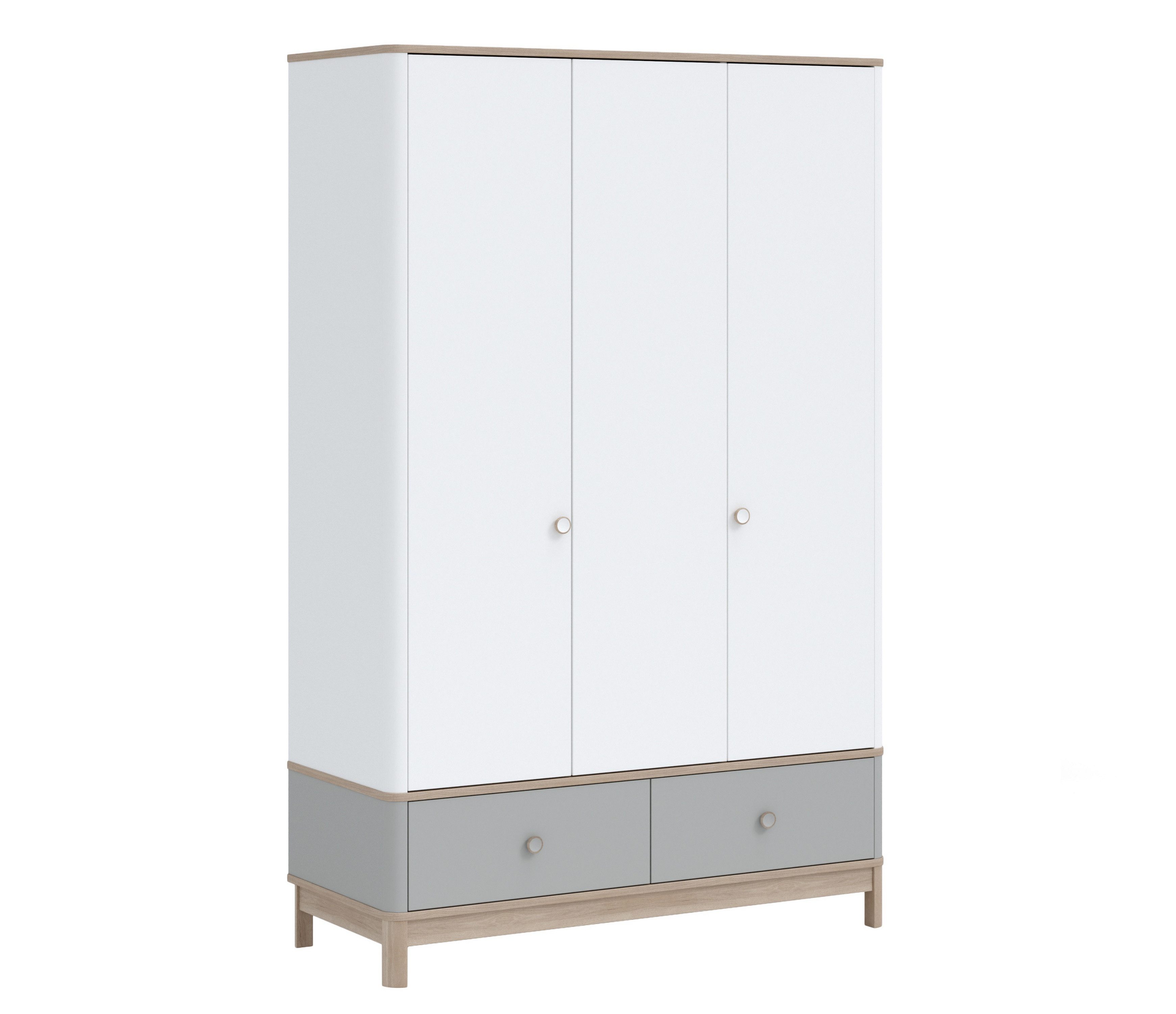 Möbel-Zeit Jugendzimmer-Set BONO GREY Kinderzimmer Set 2-teilig – Kinderbett & Kleiderschrank