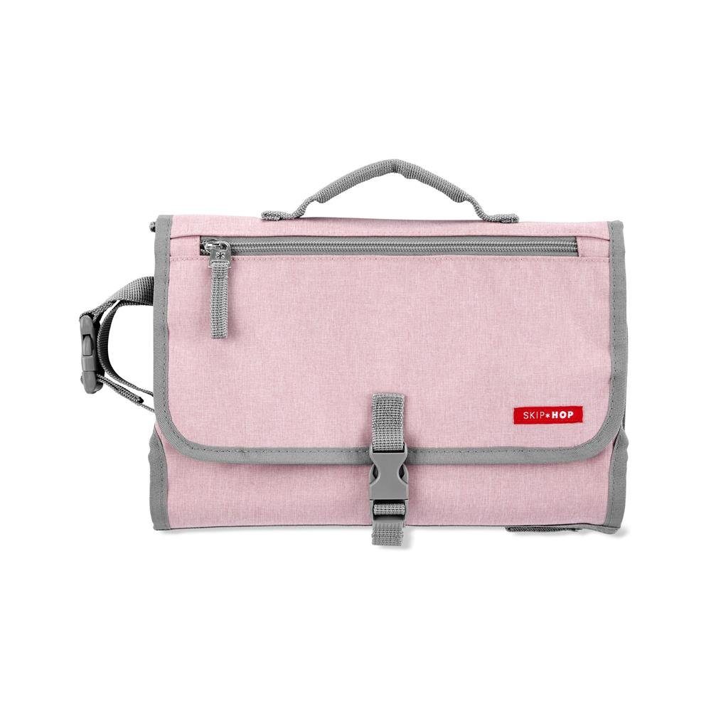 Skip Hop Wickeltasche Pronto Heather, Pink Heather, Rosa/Grau, Windeltasche, Wickelauflage, Wickelunterlage