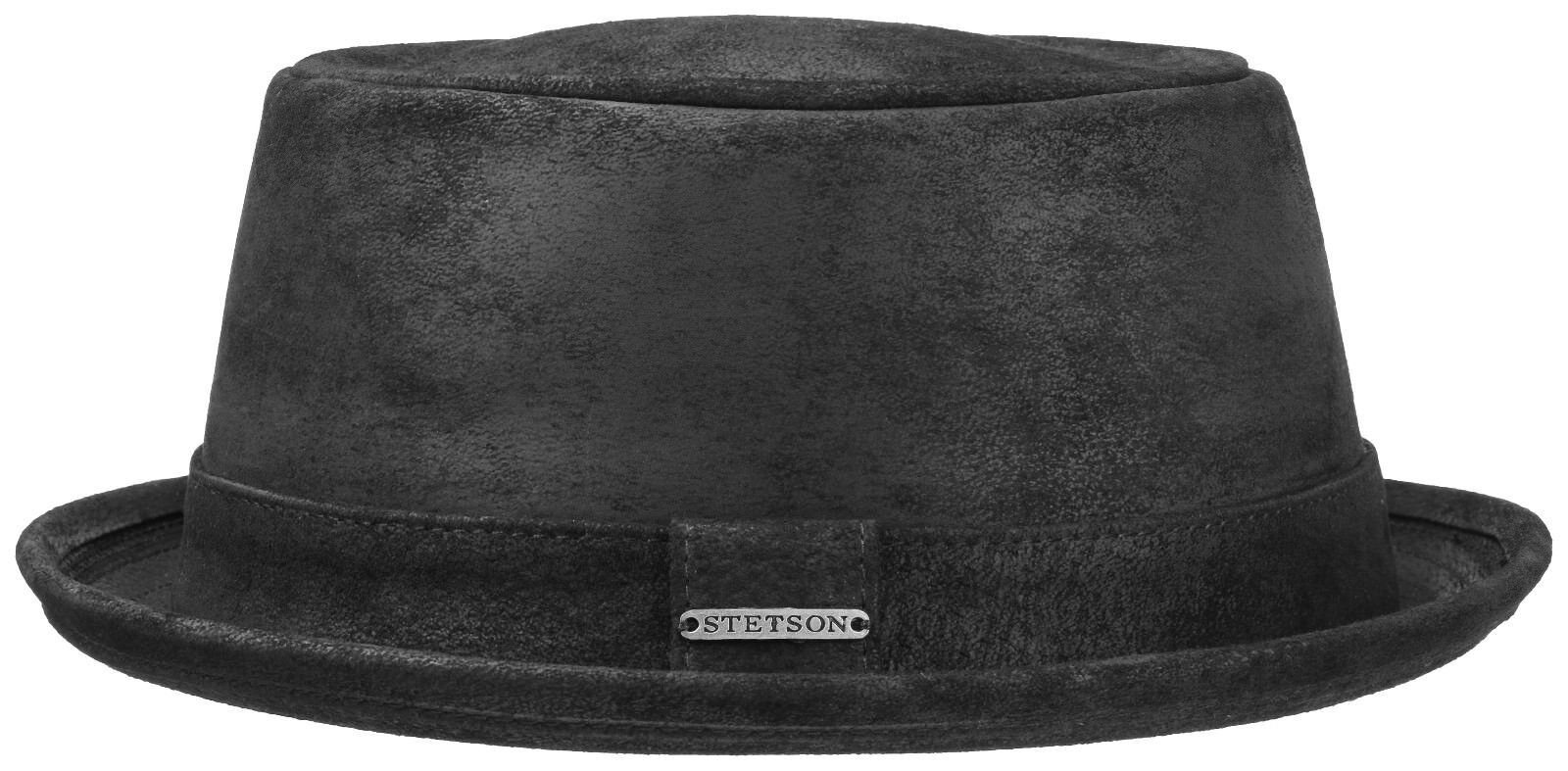 Stetson Trilby Pennsylvania Leder Pork Pie aus 100% Leder 1 sz