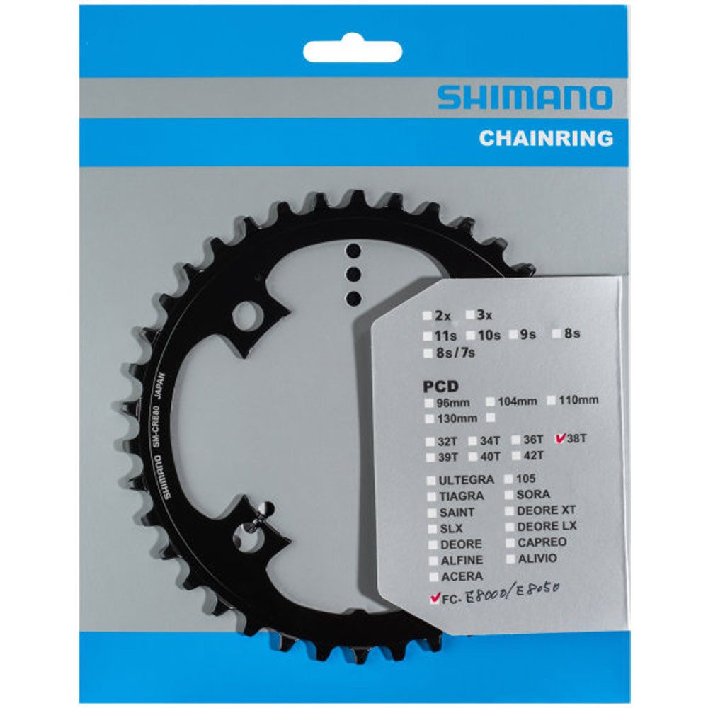 Fahrradkette SHIMANO Kettenblatt SHIMANO STEPS SM-CRE80 und SM-CRE80-B 38Z. 104mm S