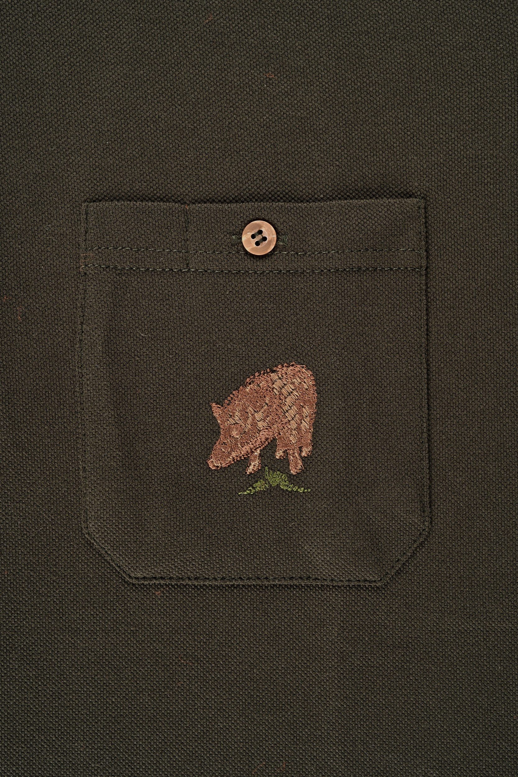 Hubertus® Hunting Poloshirt Polo-Shirt mit Motiv günstig online kaufen