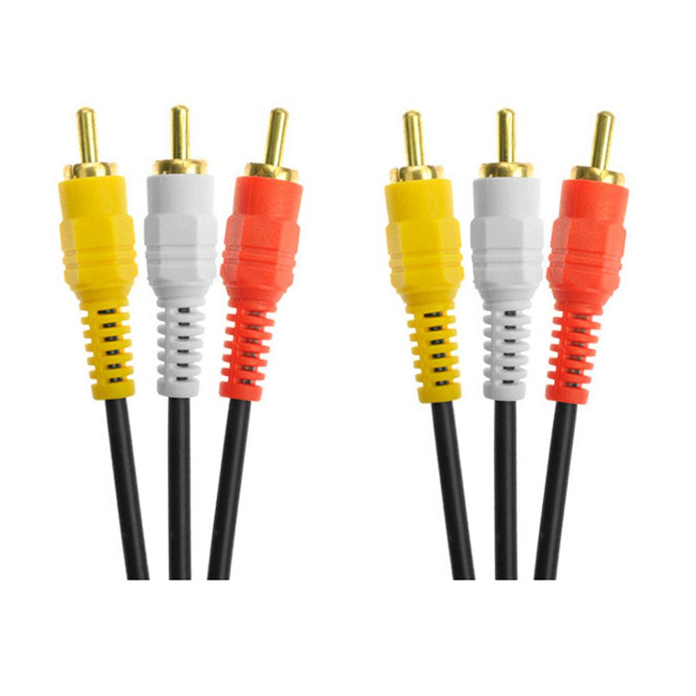 Bolwins R14 3 Cinch Audio Video AV Composite Video Kabel 3m f TV Camcorder DVD Audio- & Video-Kabel, 3× Cinch-Stecker (RCA: 2× Audio L/R + 1× Video), 3× Cinch-Stecker (RCA) (300 cm), Composite-AV-Kabel (3× RCA) Audio- und Videoübertragung