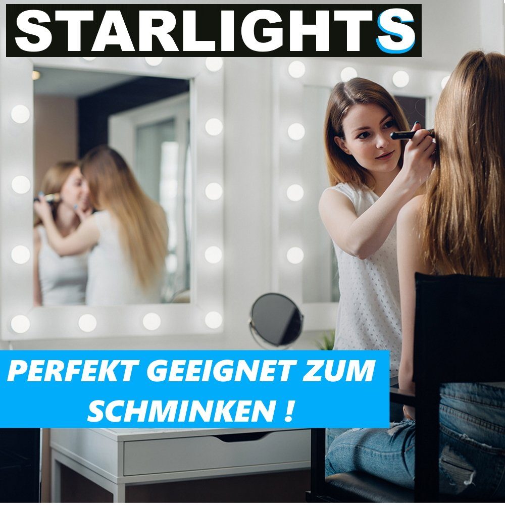 MAVURA LED Spiegelleuchte STARLIGHTS Hollywood Spiegellampen günstig online kaufen