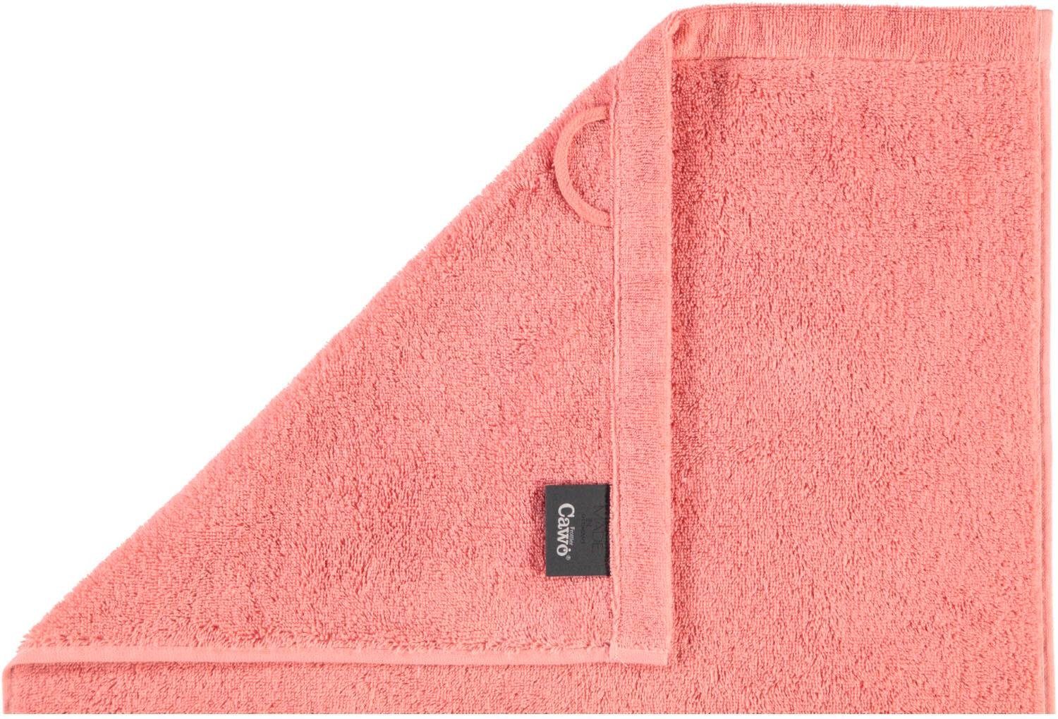 aus (1-St), rouge 100% Badetuch Cawö Baumwolle Walkfrottier Lifestyle Uni,