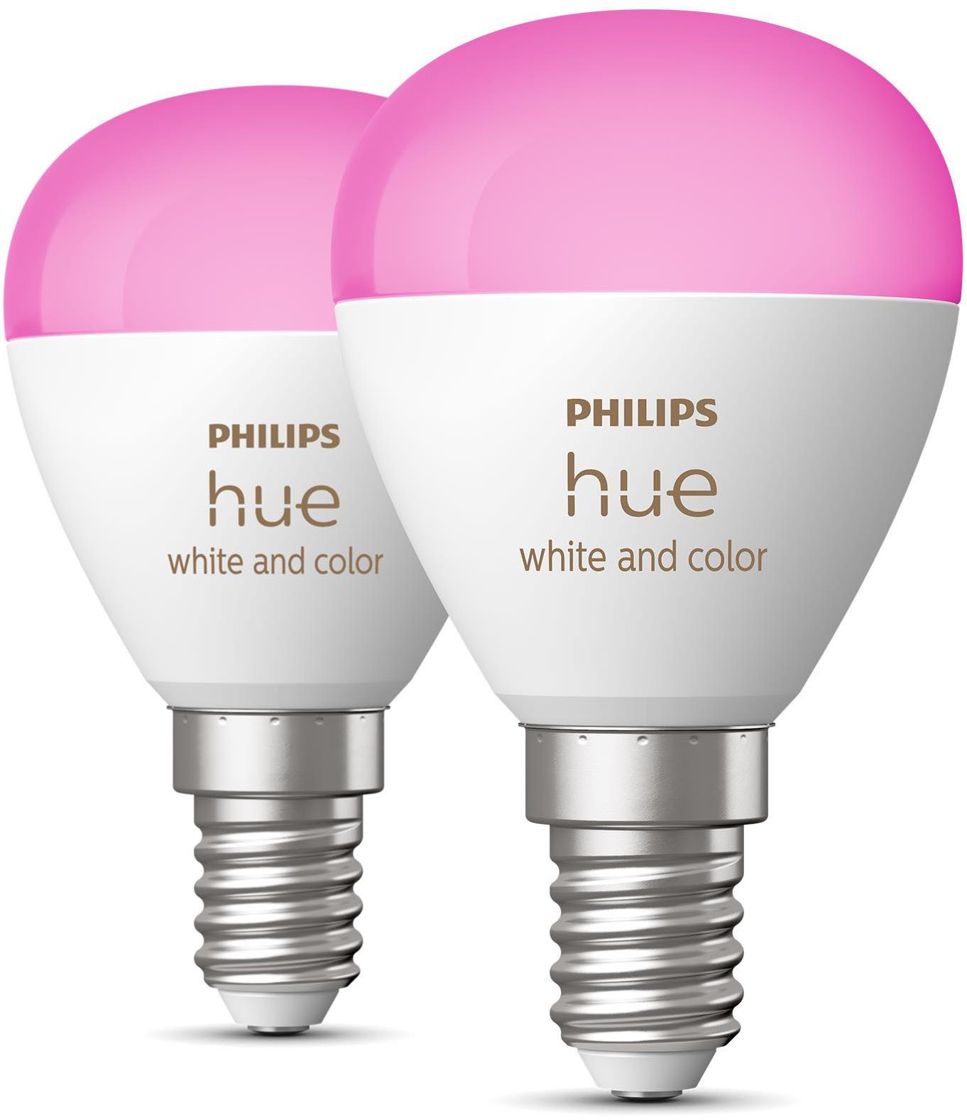 Philips Hue LED-Leuchtmittel White / White & Color Ambiance Luster, Tropfenform 470lm, 2er-Set, E14, 2 St., Farbwechsler – Bild 2 von 5