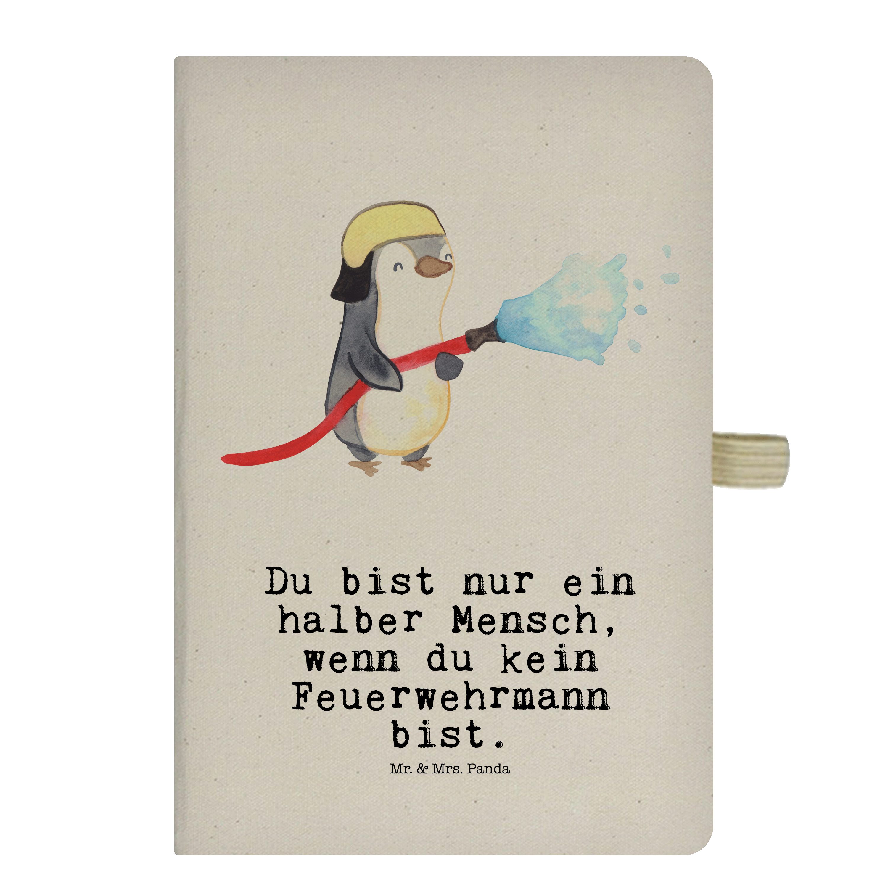 & Mr. - Panda Herz Mr. & Notizbuch Feuerweh mit Mrs. Geschenk, Mrs. freiwillige Panda Feuerwehrmann - Transparent